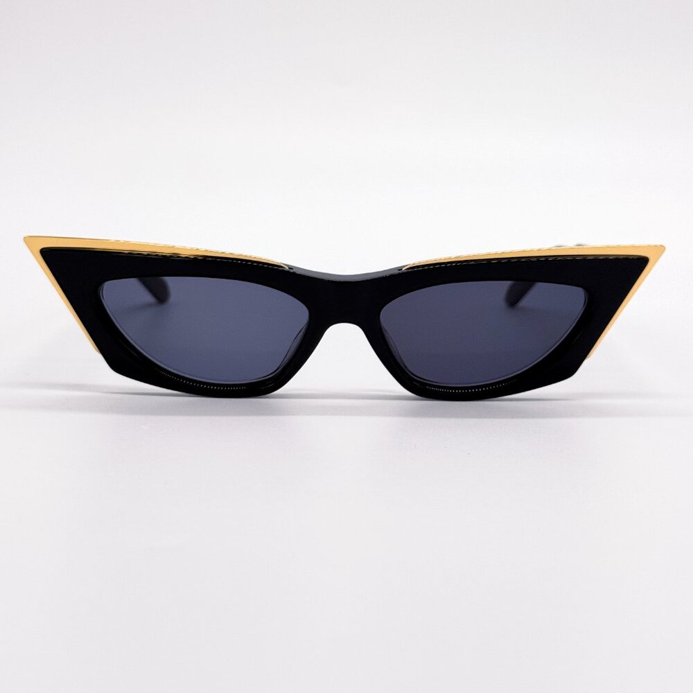 NEW VALENTINO V-GOLDCUT-I VLS-113A WOMEN BLACK SUNGLASSES VALENTINO - Picture 5 of 13